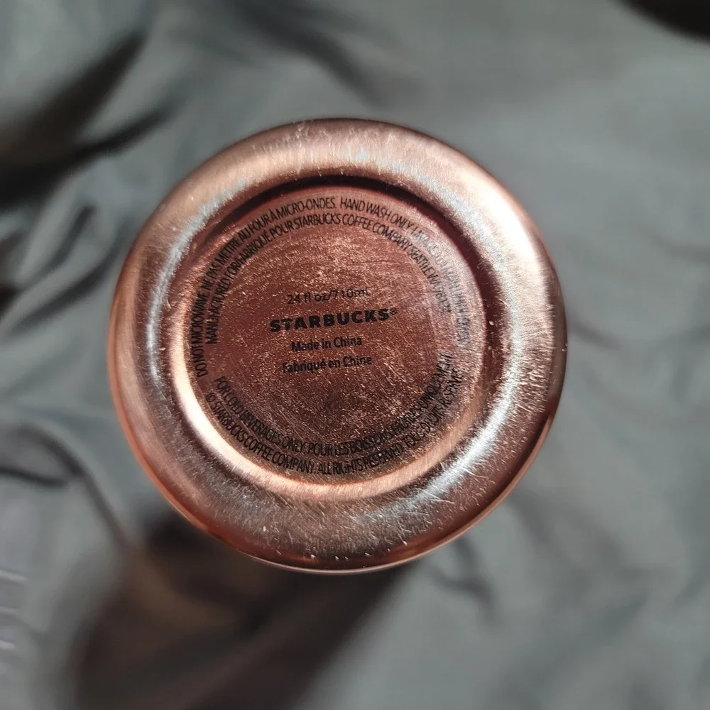 Starbucks  Holiday Copper Stainless Steel 24oz‎ Venti Cold Cup Tumbler